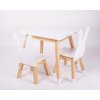 Elisdesign set rostoucího nábytku stoleček + 2 židličky zajíc lakované nohy bílé desky