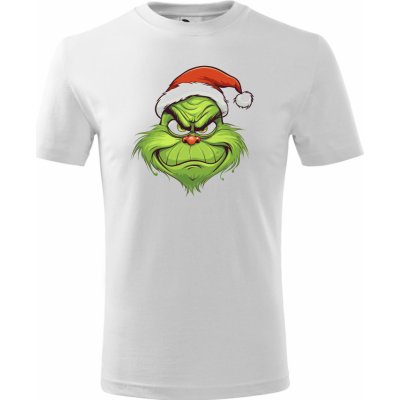 NakupTextil dětské Vánoční tričko Grinch 00-bílá – Zboží Dáma