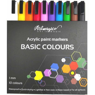 Artmagico akrylové fixy smart s jemným hrotem 10 barev – Hledejceny.cz