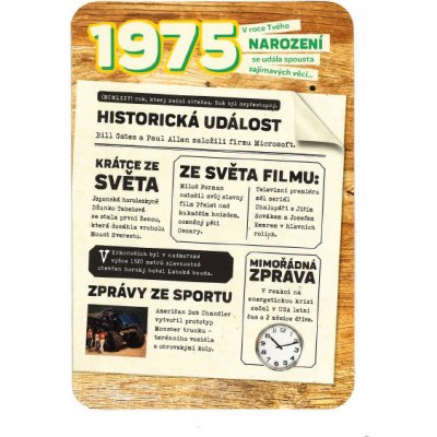 Blahopřaní 1975 - česky – Zboží Dáma