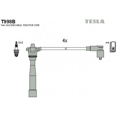 TESLA Sada kabelů pro zapalování T998B – Hledejceny.cz