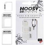 Adaptér SIM 3v1 (SIM, Micro SIM, Nano SIM) - NOOSY, barva bílá – Zboží Mobilmania