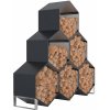 Dřevník IWHOME Přístřešek na dřevo plechový EOS GW-A 6ks antracit IWH-10230037