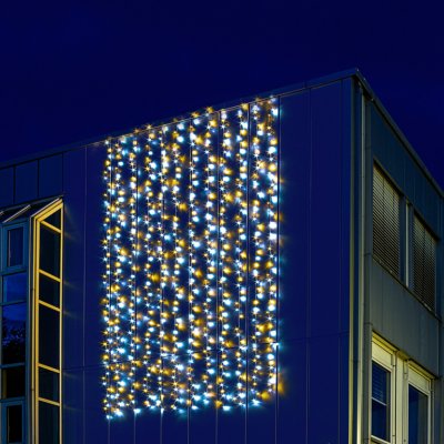 Goleto Vánoční LED závěs 3x6 m studená + teplá bílá 600 LED – Hledejceny.cz