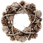 Paris Dekorace Třpytivý zlatý věnec 24 x 7 cm – Zbozi.Blesk.cz