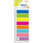 Záložka samolepicí Stick'n Hopax, 45x12 mm, plastová, s pravítkem, neonové barvy, 8x25 ks – Hledejceny.cz