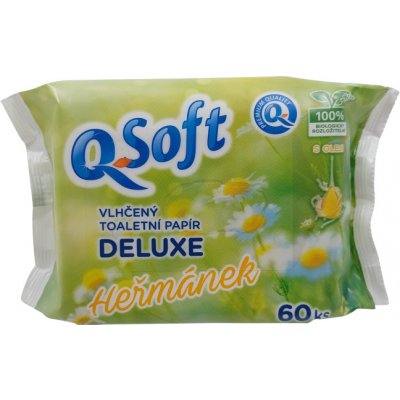 Q-Soft Vlhčený Deluxe s vůní heřmánku 60 ks – Hledejceny.cz