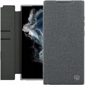 Pouzdro Nillkin Qin Book Pro Cloth Samsung Galaxy S23 Ultra šedé