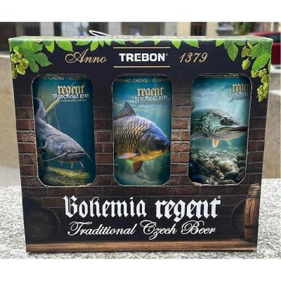 Regent 12 RYBY ležák karton pack 5 % 6 x 0,5 l (plech) – Sleviste.cz