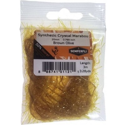 Semperfli Syntetické Marabou Synthetic Crystal Marabou Brown Olive – Hledejceny.cz