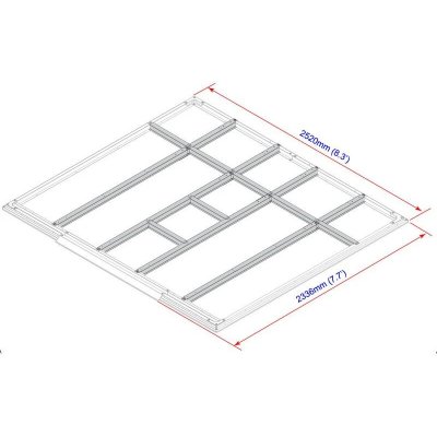 DURAMAX Podlahový set profilů pro domky 6,3 m² stříbrný – Hledejceny.cz