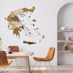 Nástěnná dřevěná mapa Řecka 148,5 x 150 cm – Hledejceny.cz