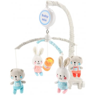 Baby Mix Kolotoč nad postýlku Medvídci a Králíčci – Zboží Dáma