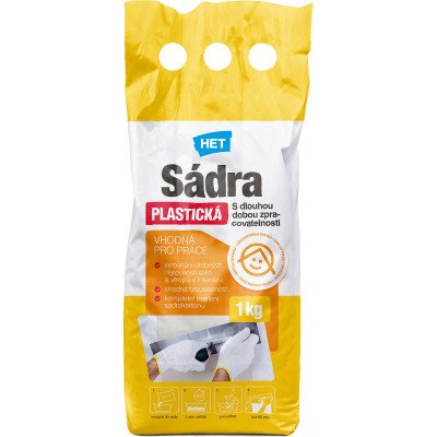 Het sádra bílá plastická, 1 kg – HobbyKompas.cz