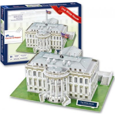 CLEVER&HAPPY 3D puzzle Bílý dům, Washington 64 ks – Zbozi.Blesk.cz