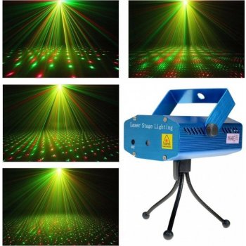 commshop Disco laser mini laserový projektor zelená + červená