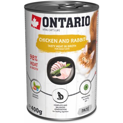 Ontario kuře & králík losos Oil 400 g