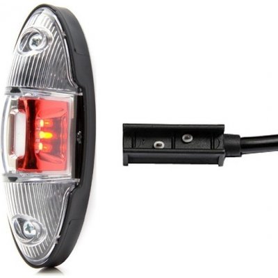 poziční obrysové světlo bílé / červené LED WAS 818 s gumovým držákem levé | Zboží Auto