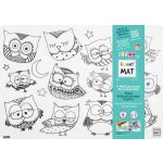FUNNY MAT Funny Mat Podložka na kreslení Sovičky + pastelky zdarma 489794 – Hledejceny.cz