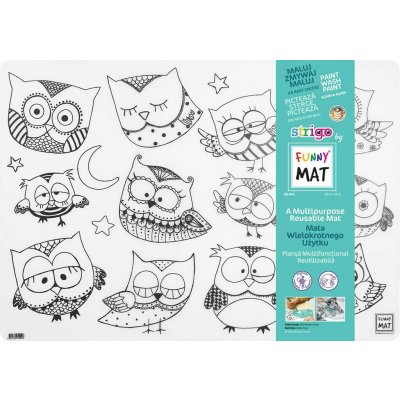 FUNNY MAT Funny Mat Podložka na kreslení Sovičky + pastelky zdarma 489794 – Hledejceny.cz