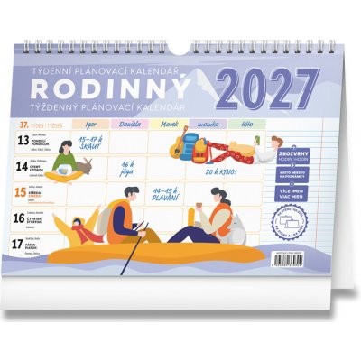 Notique týdenní rodinný plánovací s háčkem 30 × 21 cm 2027 – Zboží Mobilmania
