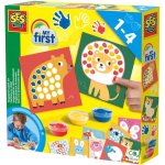 SES Creative Dobarvi si zvířátko baby set prstové barvy se šablonami – Zboží Mobilmania