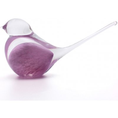 Artcristal Bohemia Skleněný ptáček 04 Fialová světlá,, 15 cm | České hutní sklo – Zbozi.Blesk.cz