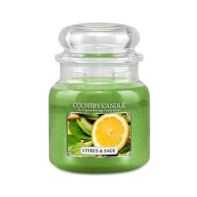 Svíčka ve skleněné dóze Country Candle, Citrus a šalvěj, 453 g