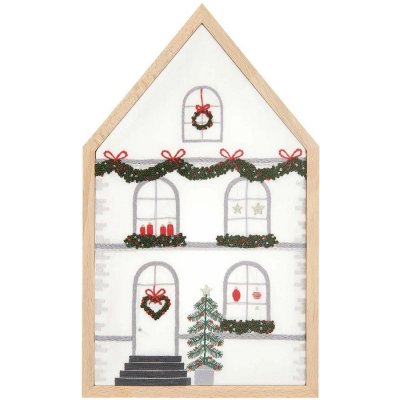 Sada na vyšívání dekorace vánoční dům 16x27cm – Zboží Dáma