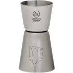 LEOPOLD VIENNA Flowers Jigger odměrka na koktejly, nerezová, výška: 84 mm, ø: 44 mm – Zboží Dáma