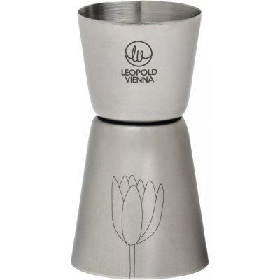 LEOPOLD VIENNA Flowers Jigger odměrka na koktejly, nerezová, výška: 84 mm, ø: 44 mm – Zboží Dáma