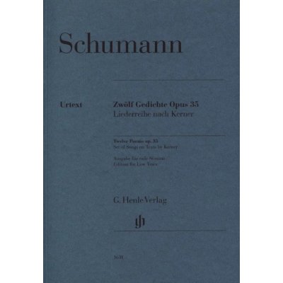 Robert Schumann: 12 Poems Op.35 - Low Voice noty na klavír, zpěv – Hledejceny.cz