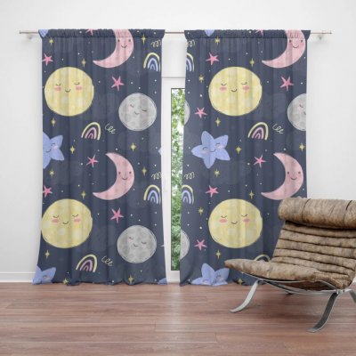 Sablio Závěs Dětské nebe: 2ks 140x250cm – Hledejceny.cz