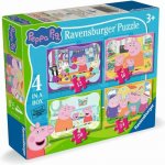 Ravensburger Prasátko Peppa: Zábavné dny 4v1 12,16,20,24 dílků – Zboží Dáma