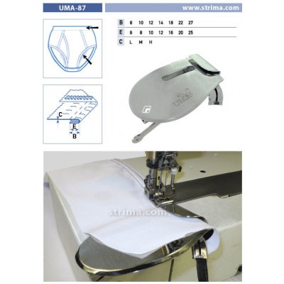 Texi Zakladač podvíjející pro šicí stroje UMA-87-A 22/20 M