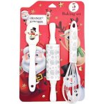 Dortisimo Cukrářská sada stěrka, váleček a šlehací metla bílá s vánočním motivem (3 ks) – Zboží Dáma