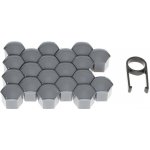 Carmotion Kryty šroubů na disky kol 17 mm, plastové, grafitové, 20 ks – Sleviste.cz