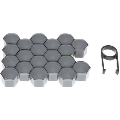 Carmotion Kryty šroubů na disky kol 17 mm, plastové, grafitové, 20 ks – Sleviste.cz