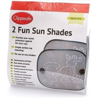 CLIPPASAFE Sluneční roleta s přísavkou 2ks, Black Safari – Zboží Mobilmania