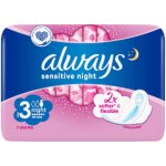 Always Ultra Wings Sensitive Night hygienické vložky 7 ks – Zbozi.Blesk.cz