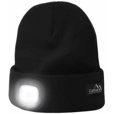 Čepice BLACK s LED svítilnou USB nabíjení – Hledejceny.cz