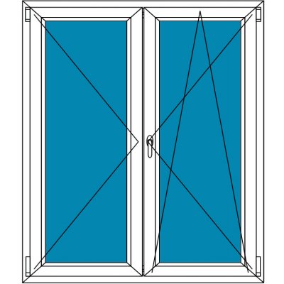 Aluplast Balkónové dveře Ideal 4000 Ořech 150 x 210 cm – Hledejceny.cz
