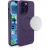 Pouzdro a kryt na mobilní telefon Apple Woven gelové s MagSafe na iPhone 15 - fialové