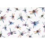 Darré Bavlněná látka PERKÁL - Vážky electra š.160 bavlna – Zboží Dáma