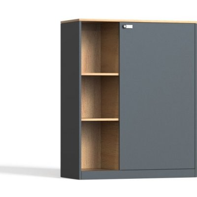 Enprag Plechová skříň s policemi a nikou – Hledejceny.cz