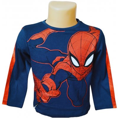 Sun City Chlapecké tričko SPIDERMAN s červenými lampasy dlouhý rukáv Šedá – Zboží Dáma