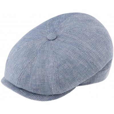 Pánská letní bekovka z lnu a bavlny 8dílná modrá Fiebig newsboy cap – Hledejceny.cz
