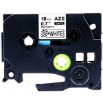 Kompatibilní páska s Brother TZ-SE4/TZe-SE4, 18mm x 8m plombovací, černý tisk/bílý podklad – Hledejceny.cz