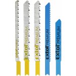 plátky do přímočaré pily-mix, sada 5ks, úchyt UNIVERSAL, Bi-metal, HSS, HCS, EXTOL PREMIUM 8805600 – Zboží Dáma