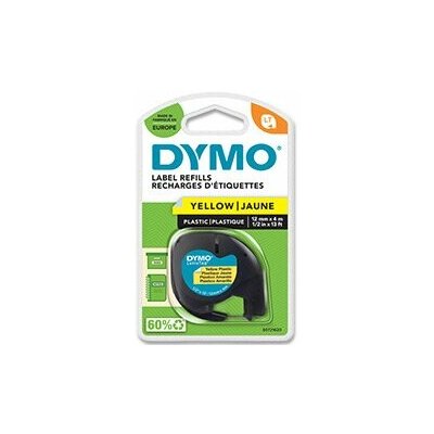 Dymo Letratag S0721620 - originální plastová páska - žlutá, 12 mm x 4 m – Sleviste.cz